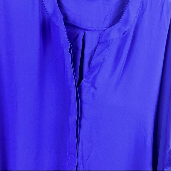 Chico’s purple dolman sleeve chiffon popover flowy blouse - Picture 9 of 10